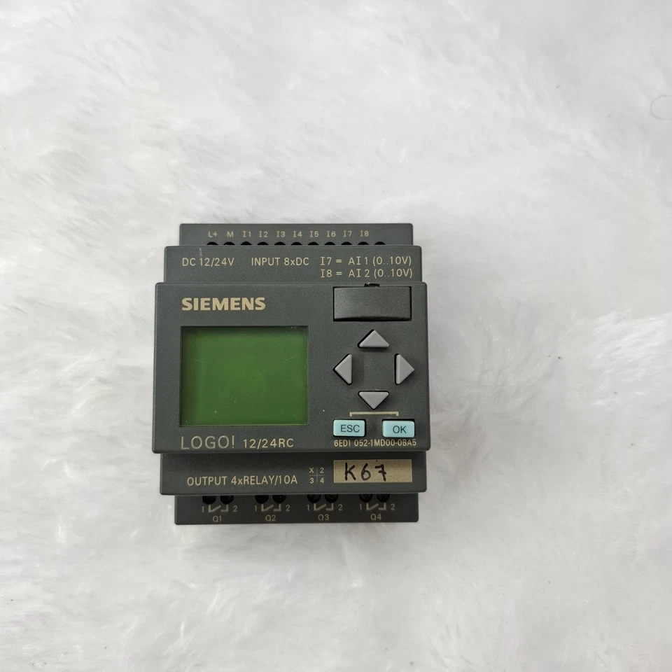 USED WORKING SIEMENS LOGO 6ED1052-1MD00-0BA5 12/24RC DC 12/24V FREE SHIP